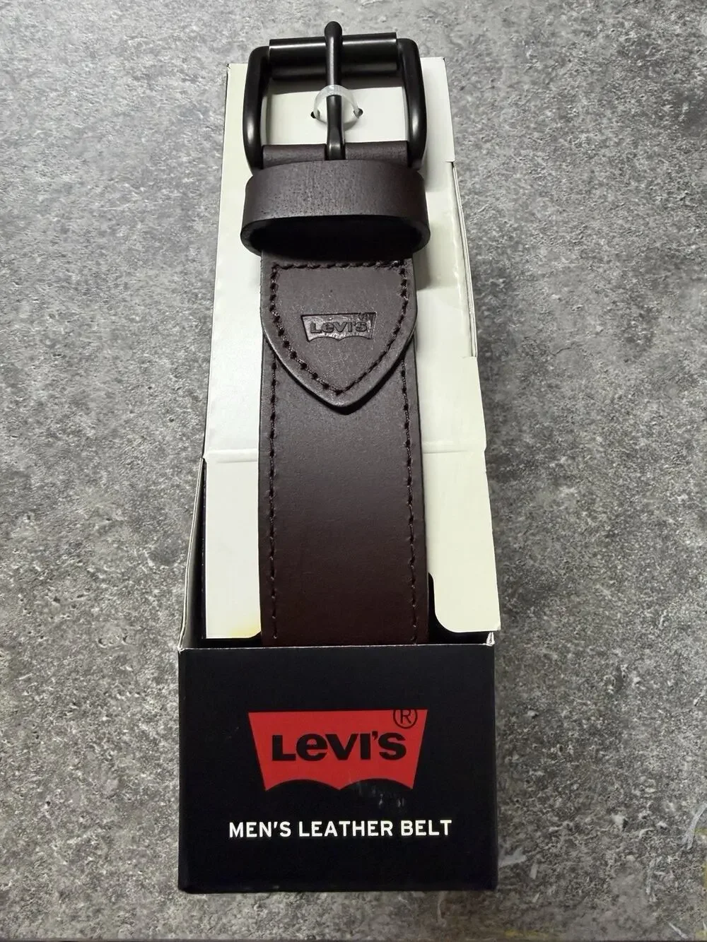 Levi's Men's Leather Belt, Brown, Size L (38-40)